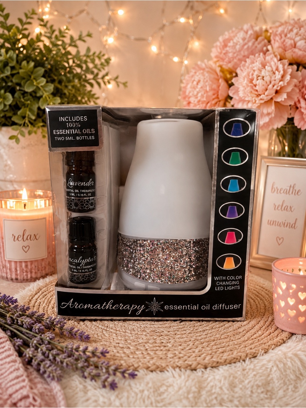 ✨ Goldessence Aromas Aromatherapy Color LED Diffuser – NIB ✨